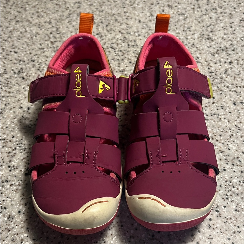 Plae Kids Magenta and Orange Sneakers